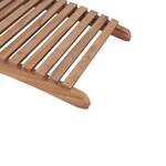 vidaXL Chaise longue pliable Bois de teck solide