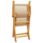 vidaXL Ensemble à manger de jardin 5Pièces beige polypropylène et bois