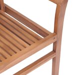 vidaXL Chaises à dîner 4Pièces avec coussins bordeaux Bois de teck solide