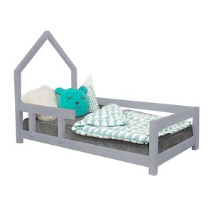 Lit cabane enfant POPPI 120 x 190 gris 2