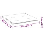 vidaXL Coussins de chaise jardin lot de 6 crème 40x40x4cm tissu oxford