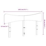 vidaXL Tête de lit blanc 140 cm bois massif de pin