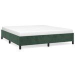 vidaXL Cadre de lit Vert foncé 180x200 cm Velours