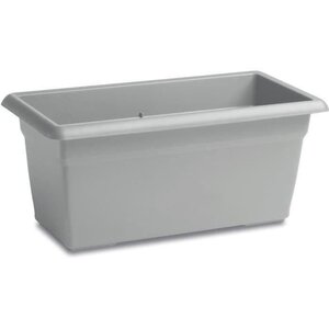 Bac à fleur rectangulaire - 60L - 80 cm - Pmastique - Stone grey
