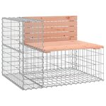 vidaXL Banc jardin design gabion 92x71x65 5 cm bois massif de douglas