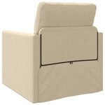 vidaXL Sofa-lit 2-en-1 Crème 74x77x81 cm Tissu