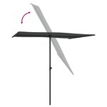 vidaXL Parasol d'extérieur avec mât en aluminium 2x1 5 m Anthracite