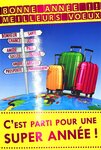 Lot 10 cartes identiques bonne année meilleurs vœux avec 10 enveloppes blanches