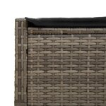 vidaXL Chaise longue double avec coussins gris résine tressée