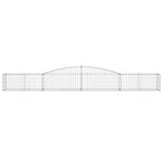 vidaXL Paniers à gabions arqués 6 Pièces 400x50x40/60 cm Fer galvanisé