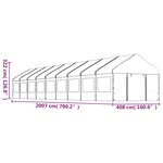 vidaXL Belvédère avec toit blanc 20 07x4 08x3 22 m polyéthylène