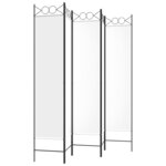 vidaXL Cloison de séparation 5 panneaux Blanc 200x200 cm Tissu