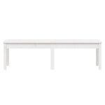 vidaXL Banc de jardin à 2 places blanc 159 5x44x45 cm bois massif pin