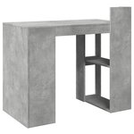 Bureau table poste de travail meuble d'ordinateur informatique étude 103 5 x 56 5 x 94 cm bois d'ingénierie gris 02_0023832