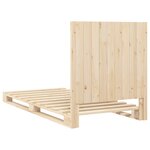 vidaXL Cadre de lit avec tête de lit 90x200 cm bois de pin massif