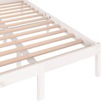vidaXL Cadre de lit Bois massif de pin 120x200 cm Blanc