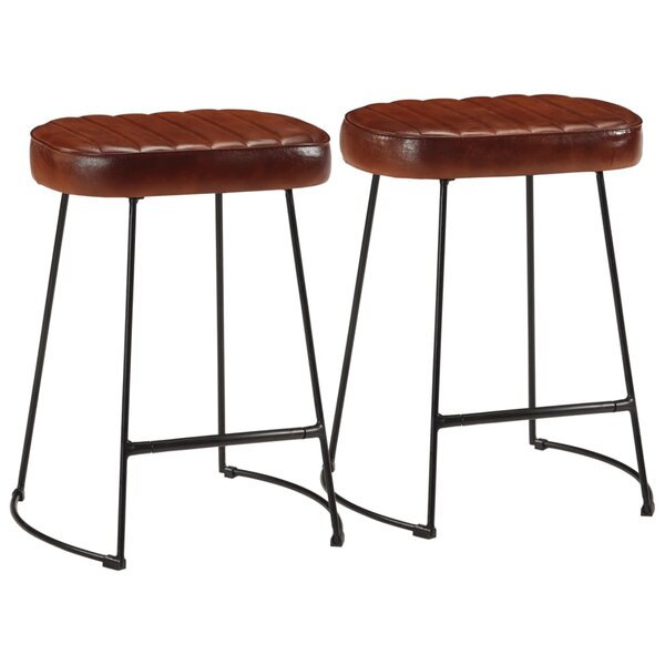 vidaXL Tabourets de bar lot de 2 marron foncé 40x29 5x53 cm