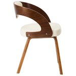 vidaXL Chaises à manger lot de 4 crème bois courbé et similicuir
