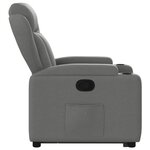 vidaXL Fauteuil inclinable Gris foncé Tissu