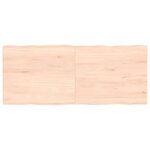 vidaXL Dessus de table bois massif non traité bordure assortie