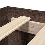 vidaXL Cadre de lit chêne marron 180x200 cm bois d'ingénierie