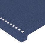 vidaXL Cadre de lit avec tête de lit Bleu 140x190 cm Tissu