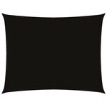 vidaXL Voile de parasol Tissu Oxford rectangulaire 4x6 m noir