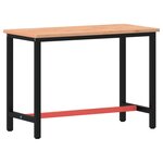 vidaXL Établi 115x55x81 5 cm bois massif de hêtre et métal