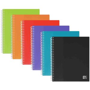Protège-Documents Spirale Spécial format A5 PP 40 Pochettes Coloris Aléatoire OXFORD
