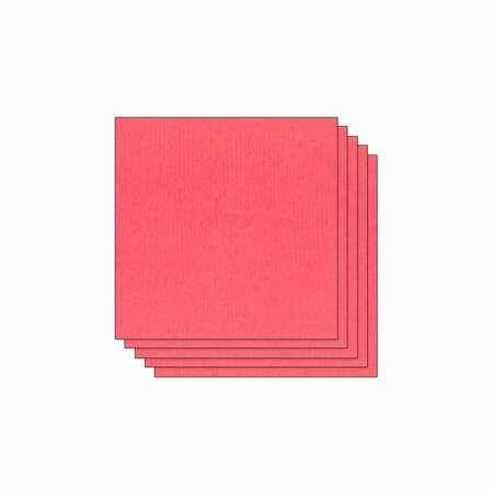 Lot De 5 Feuilles De Papier Scrapbooking Moucheté - Rose Corail - Draeger paris