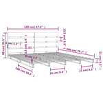 vidaXL Cadre de lit 120x200 cm bois de pin massif