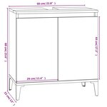 vidaXL Meuble d'évier gris béton 58x33x60 cm bois d'ingénierie