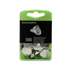 Exacompta - Boîte de 100 coins Lettres Argentés