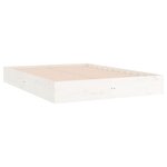 vidaXL Cadre de lit blanc bois massif 120x200 cm