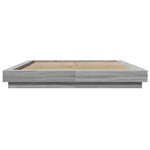 vidaXL Cadre de lit sonoma gris 150x200 cm bois d'ingénierie