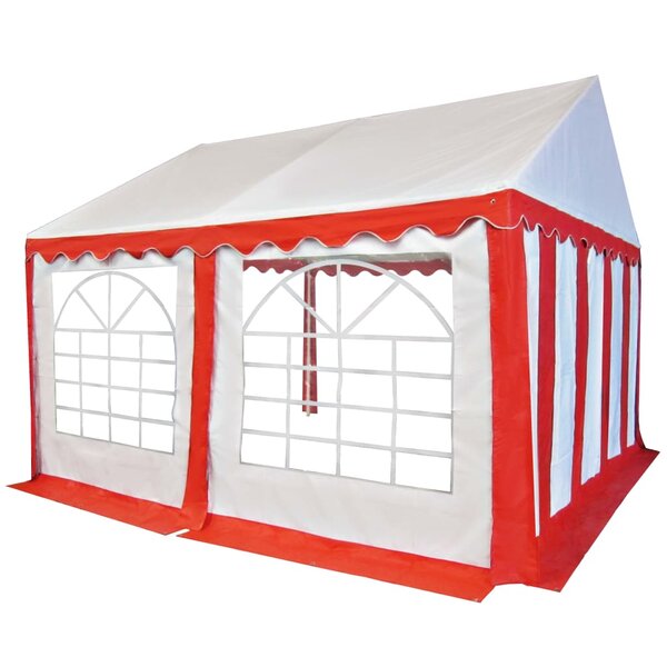 vidaXL Couverture de chapiteau 4x4 m Rouge et blanc