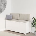 vidaXL Banc Blanc 110x41x76 5 cm Bois de pin massif