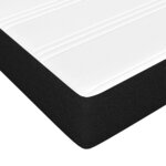 vidaXL Sommier à lattes de lit avec matelas Noir 200x200 cm Tissu