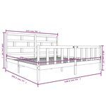 vidaXL Cadre de lit bois de pin massif 135x190 cm double