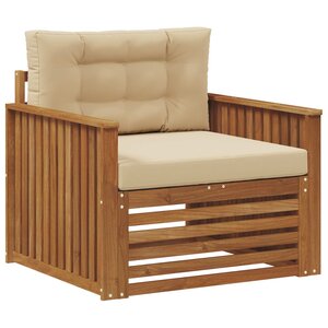 vidaXL Canapé d’extérieur Bois d'acacia massif et polyester