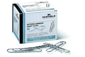 Boite de 100 Trombones Ondulés zinguées 77 mm DURABLE