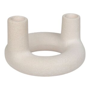 Bougeoir céramique beige ø 13 x 85 cm