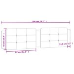 vidaXL Coussin de tête de lit noir et blanc 200 cm similicuir