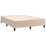 vidaXL Cadre de lit Cappuccino 140x190 cm Similicuir