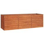 vidaXL Lit surélevé de jardin rouillé 240x80x77 cm acier corten