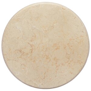 vidaXL Dessus de table Crème Ø50x2 5 cm Marbre