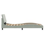 vidaXL Cadre de lit avec tête de lit Gris clair 90x200 cm Velours