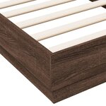 vidaXL Cadre de lit avec lumières LED chêne marron 75x190 cm