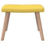 vidaXL Chaise de relaxation avec tabouret Jaune moutarde Tissu