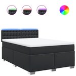 vidaXL Sommier à lattes de lit avec matelas Noir 160x200 cm